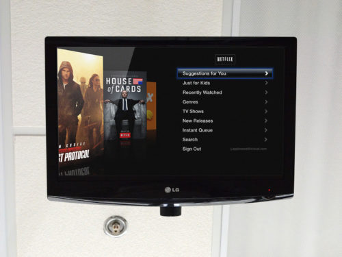 Netflix On A Ceiling Mounted TV